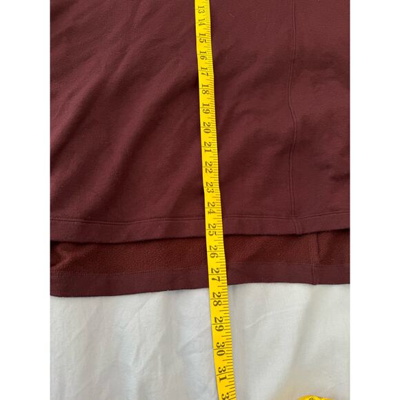 Athleta Women’s Ethereal Brushed High Neck, maroon SIZE small oversized comfy - Picture 5 of 6